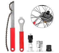 Odoland 5 en 1 Kit Outils de Réparation de Vélo, Roue Libre Chaîne Fouet, Outil D'extraction Cassette Cycle Vélo Bicyclette Réparation Equipment