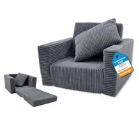 Odolplusz Fauteuil pour enfant pliable | Canapé pour enfant Mini-fauteuil Chaise pour enfant Fauteuil câlin | Meubles pour enfant pour chambre d'enfant | (Graphite en velours côtelé)