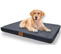 Odolplusz Lit orthopédique pour chiens de grande taille - Coussin pour chiens de taille moyenne et grande - Matelas pour chiens avec housse lavable - Graphite, 80 x 60 x 7 cm