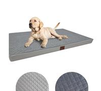 Odolplusz Lit orthopédique pour chiens de grande taille, coussin pour chiens de taille moyenne et grande taille, matelas avec housse lavable, gris, 110 x 70 x 7 cm