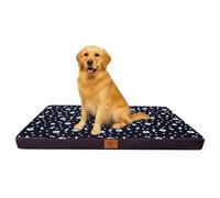 Odolplusz Lit orthopédique pour chiens de grande taille - Coussin pour chiens de taille moyenne et grande - Matelas pour chiens avec housse lavable - Motif os marron, 100 x 70 x 7 cm