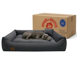 Odolplusz Lit pour chien XXL 120 x 90 cm - Housse amovible et imperméable - Panier confortable pour chiens de grande et moyenne taille - Lavable et robuste