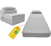 Odolplusz matelas confort pour invités | Matelas pliant avec oreiller | Matelas pliant avec niveau de fermeté universel | 70 x 200 x 15 cm , gris