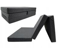 Odolplusz Matelas pliant de qualité supérieure - 120 x 200 x 10 cm - Matelas d'invité - 3 pièces - Matelas pliant en mousse confort - Housse matelassée - Pliable - Lit de voyage - Matelas de camping