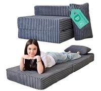 Odolplusz Matelas pliant de qualité supérieure 70 x 205 x 15 cm - Matelas pliable en 3 parties avec housse amovible - Mousse extra épaisse de 15 cm - Matelas pliable - Matelas d'invité - Matelas de