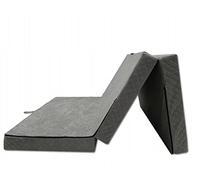 Odolplusz Matelas pliant de qualité supérieure - Fabriqué en UE - 200 x 120 x 10 cm - Utilisable comme matelas d'appoint (gris)
