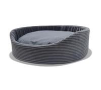 Odolplusz ODOL-PLUSZ Lit pour chien avec coussin amovible, 55 x 60 cm, matelas pour chien avec bords surélevés, graphite
