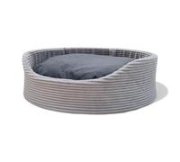Odolplusz ODOL-PLUSZ Lit pour chien avec coussin amovible, 55 x 60 cm, matelas pour chien avec bords surélevés, gris