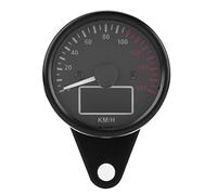Odomètre de moto universel 0~160KM/H LED LCD Moto Compteur de vitesse numérique Jauge Rétro-éclairage Signal lumineux Tachymètre Jauge de vitesse Rétro noir