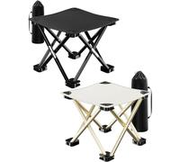 ODOOKON Lot de 2 Tabourets Pliant Camping Pliable avec Sac de Transport, 33 * 33 * 33cm, Chaise Pliable Tabouret Chaises Pliantes Leger Portable d'extérieur pour La randonnée, Camping, Pêche
