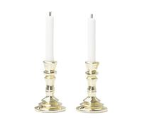 Odoria Maison de Poupée Bougeoir Miniature: 1/12 Échelle Chandelier avec Bougie Flambeau d'or pour Salon Chambre à Coucher - Mini Accessoire Vintage Métal 2 Pièces