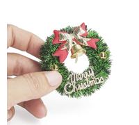 Odoria Maison de Poupée Couronne Miniature: Échelle 1/12 Décoration pour Figure Diorama - Mini Guirlande de Porte Noël Fête DIY Maquette