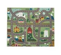 Odoria Maison de Poupée Tapis Miniature Échelle 1/12 Carte Verte | pour Salon Miniature, pour Chambre Miniature, Mini Objet Kawaii, Tissu