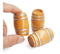Odoria Maison de Poupée Tonneau en Bois: Échelle 1/12 Miniature Fût de Vin Vieillissement Chêne Vintage Rétro pour Bar Fête Liqueur Alcool - Mini Fontaine à Boisson Bière Distributeur Jardin 3 Pièces
