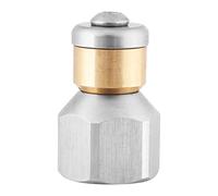 Odorkle Buse de Jet D'égout en Acier Inoxydable, avec 3 Trous vers L'arrière pour Le Nettoyage des Canalisations D'égout et Le Nettoyage des Tuyaux Industriels, Filetage Femelle 3/8BSP