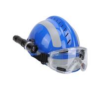 Odorkle Casque de Pompier de Travail Réglable avec Bandes Réfléchissantes pour Les Travailleurs de la Construction, des Mines, des Navires et du Pétrole, Bleu
