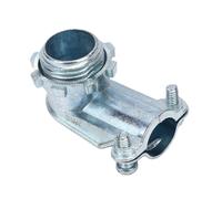 Odorkle Connecteur à Pression à 90 Degrés, Raccord de Conduit en Métal Flexible moulé Sous Pression en Zinc de 3/8 Pouces avec Mécanisme de Compression, pour Conduits AC MC