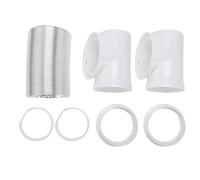 Odorkle Connecteur de Tuyau D'échappement de Sèche-linge 2 Pièces 4 Pouces 2,5 M, Kit D'évent coudé à 90 Degrés pour Buanderie, PVC et Alliage D'aluminium avec Joint en Silicone, Tuyau