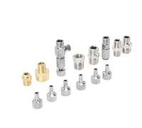 Odorkle Ensemble d'adaptateurs d'aérographe 15 Pièces Kit de Raccords à Déconnexion Rapide en Acier Inoxydable Connecteurs Mâles Femelles de 1/8 et 1/4 Pouces pour Compresseur de Tuyau