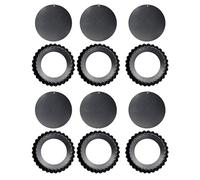 Odorkle Ensemble de Poêles à à Fond Amovible en Acier au Carbone, Revêtement Antiadhésif Noir, pour la Cuisine, Moule à soufflé, Plat à Quiche, Assiette à 6 Pièces