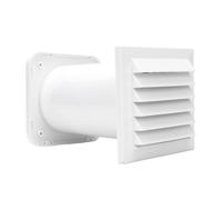 Odorkle Évent Mural à Capuchon, Tuyau D'aération Extérieur à Longueur Réglable avec Lattes Inclinées pour une épaisseur de Paroi de 185 à 335 Mm