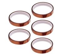 Odorkle Kit de Ruban Adhésif Thermique Haute Température, Ensemble Isolant en Polyimide pour Presse à Sublimation par Transfert de Chaleur, 5 Rouleaux pour la Fixation par Soudure et l'utilisation