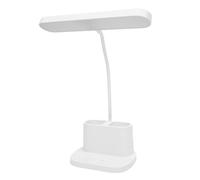 Odorkle Lampe de Bureau LED Rechargeable 3 Modes de Couleur, Mini Lampe de Table à Col de Cygne, Petite de Bureau Portable avec Porte-stylo et Support de Téléphone pour la Maison,
