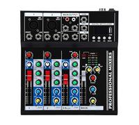 Odorkle Mélangeur Audio Bluetooth 4 Canaux, avec Effets DSP, Alimentation Fantôme 48 V, Interface USB, pour Enregistrement en Studio DJ Streaming