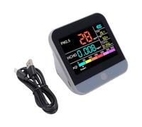 Odorkle Moniteur de qualité de L'air Intérieur 8 en 1, écran LCD de 2,8 | Boîtier ABS, Détection PM2.5 PM1.0 PM10, Testeur HCHO, Détection TVOC, Utilisation au Bureau à Domicile, Batterie