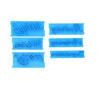 Odorkle Moule à Timbres Fondant Alphabet, Gaufreur de Lettres Manuscrites, Ensemble D'outils de Cuisson de Cuisine, DIY Bricolage, 6 Pièces