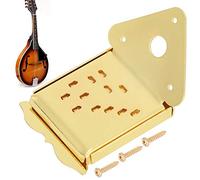 Odorkle Panneau de Traction de Câble de Mandoline, Matériau en Acier, Cordier chromé Brillant de Remplacement pour Musiciens à Cordes d'extrémité de Boucle 8 10 12 (QB11 or avec fleurs)