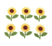 Odorkle Patch en Feutre de Tournesol 18 Pièces, Application de Fleurs Vibrantes 3D Faites à la Main pour Sacs à Vêtements, Parfait pour l'artisanat et les Accessoires de Bricolage