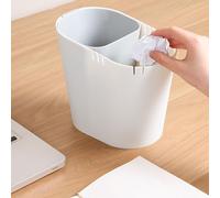 Odorkle Poubelle de Bureau, Corbeille Compacte en PP avec Séparation | Poubelle de bureau, poubelle de bureau compacte en PP avec séparation humide et sèche et rainure de fixation du sac, Mini