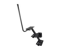 Odorkle Remorque de Bateau à 3 Marches avec Main Courante, Marchepied à Langue Antidérapante en Acier Robuste pour Remorques de Camping-Car et de Bateau, Ajustement Universel, Montage Réglable