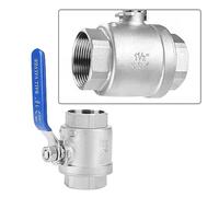 Odorkle Robinet à Bille en Acier Inoxydable, Filetage Femelle 304, Contrôle Haute Pression, 1 1/2 Pouces, Ouverture Rapide et Fermeture pour l'eau, Le Gaz et Le Pétrole