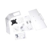 Odorkle Support de Bureau pour Moniteur Réglable, Bras articulé à Mouvement Complet avec Plateau pour Clavier, Construction en Alliage d'aluminium, Conception Peu Encombrante pour Claviers de 17,72