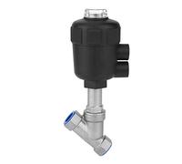 Odorkle Vanne à Siège incliné Pneumatique Filetée DN15 1,2 Po Acier | Actionneur Rotatif à 360°, étanchéité de Tige en PTFE, Boîtier en Plastique épaissi, Débit 30% Plus élevé, pour Eau et Gaz