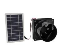 Odorkle Ventilateur à Panneau Solaire 12 V Kit Ventilateur ABS Tuyau Rond Ventilation de Serre Maison pour Animaux de Compagnie RV Évent d'échappement Poulailler 10 W Refroidissement Efficace,