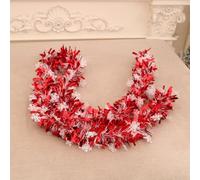 Odot 10 Pièces Guirlande de Noël, 1,8m Scintillante Épaisse Brillante, Guirlande Sapin, Décoration Suspendue pour l'arbre de Noël Mariage Vacances Fête Décoration (Rouge,1.8m)