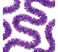 Odot 10m Guirlande de Noël, Scintillante Épaisse Brillante, Guirlande Sapin, Décoration Sapin de Christmas Suspendue pour l'arbre de Noël Fête Mariage Vacances (Violet,1 Pièces)