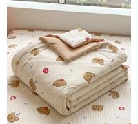 Odot 2,5 Tog Couette sans Housse Lavable, Couette Réversible Ete Legere et Fine - Douce et Confortable, Légère Respirante Couverture Rafraichissante d'Été (110 * 150cm,Chien Marron)