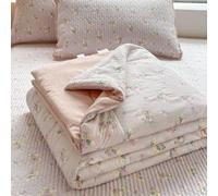 Odot 2,5 Tog Couette sans Housse Lavable, Couette Réversible Ete Legere et Fine - Douce et Confortable, Légère Respirante Couverture Rafraichissante d'Été (110 * 150cm,Roses Violettes)