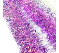 Odot 2m Guirlande de Noël, Couleurs éclatantes Scintillante Épaisse Brillante, Guirlande Sapin, Décoration Sapin de Christmas Suspendue pour l'arbre de Noël Fête Mariage (Violet,10 Pièces)