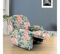 Odot 4 Pièces Floral Élégant Housse de Fauteuil Extensible (Floral Rose)