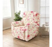 Odot 4 Pièces Floral Élégant Housse de Fauteuil Extensible (Rose)
