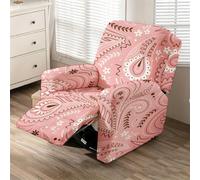 Odot 4 Pièces Housse de Fauteuil Extensible, Housse de Fauteuil Relax Tout Compris 1 Place, Housses de Canapé Antidérapant, Protege Fauteuils pour Inclinable de Relaxation Massage (Rose Cachemire)