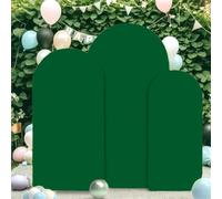 Odot Arche Mariage Toile de Fond Ronde, Housse Mariage Arrière-planen Forme d'Arche, Couverture Décoration pour Mariages, Fête d'anniversaire, Cérémonie (Vert foncé,180 * 80cm (5.9 * 2.6ft))
