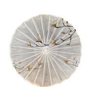 Odot Chinesischer Regenschirm mit Holzgriff, Seidenstoff Handgemachte Regenschirm aus Geöltem, Regendichter Papierschirm, Schirm aus Reispapier Klassisch Tanz Requisite Kostüm (Blumen 2,84cm)