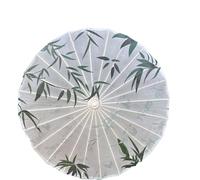 Odot Chinesischer Regenschirm mit Holzgriff, Seidenstoff Handgemachte Regenschirm aus Geöltem, Regendichter Papierschirm, Schirm aus Reispapier Klassisch Tanz Requisite Kostüm (Blatt,84cm)
