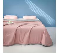 Odot Cool Couette 100x150cm 150x200cm 200x230cm Ete Legere, Couette Couette Réversible sans Housse pour 1/2 Personnes Douce et Confortable Lavable Edredon Couverture (Rose,150x200cm)